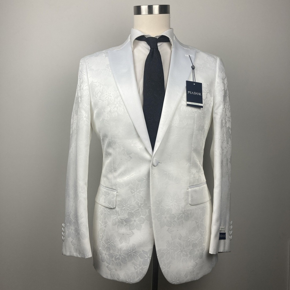 Jos. A. Bank Men's Tailored Fit Tuxedo Jacket 38R NWT White